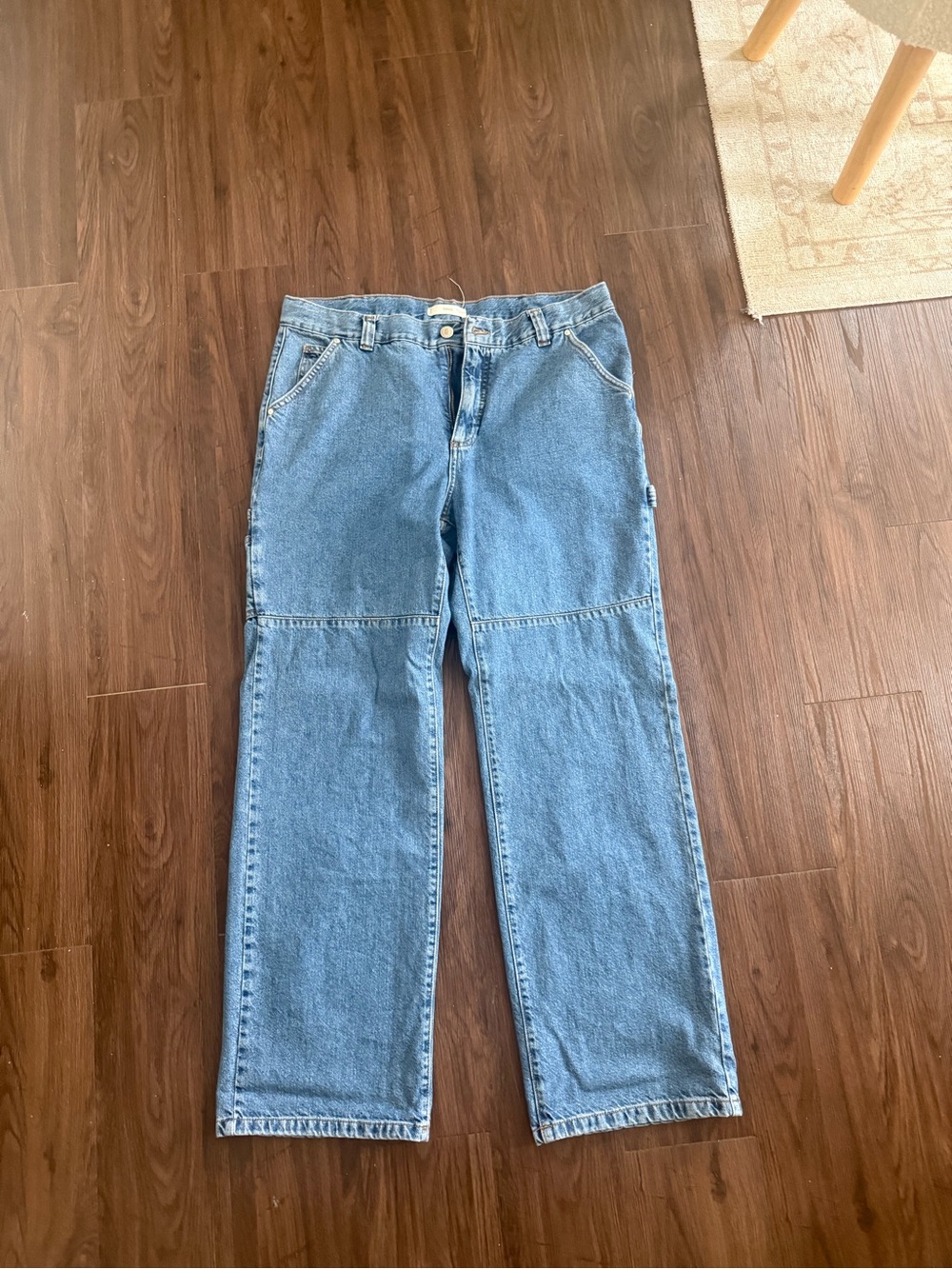 Mango Women's Light Blue Relaxed Straight-Leg Jeans EUR 44